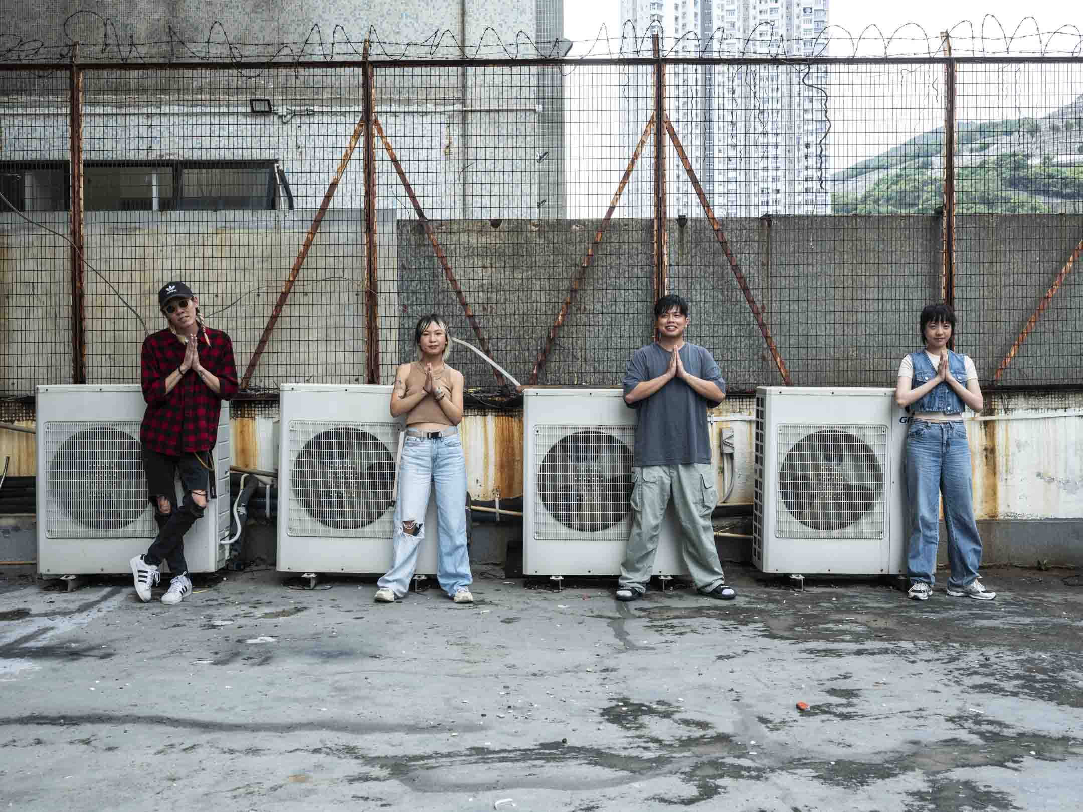 四位填詞人：Jan Curious、Luna is A Bep、蘇豪與鍾說。攝：林振東/端傳媒