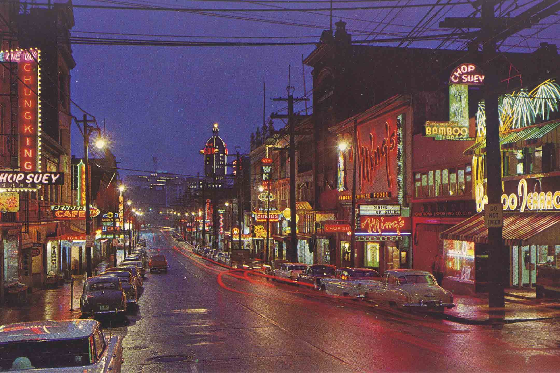 1959年代的溫哥華唐人街。攝：HUM Images/Universal Images Group via Getty Images